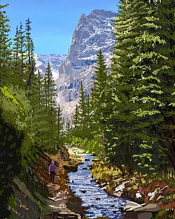 Stephane on the trail. $500.