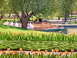 The Boston Garden, Swan Boats. 8x12 $250 13x19 $500.