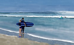 Beach at San Diego, $150.